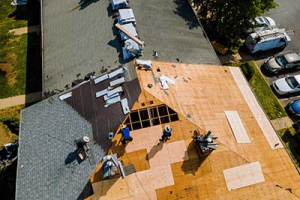 Illustration of plywood used in roof sheathing