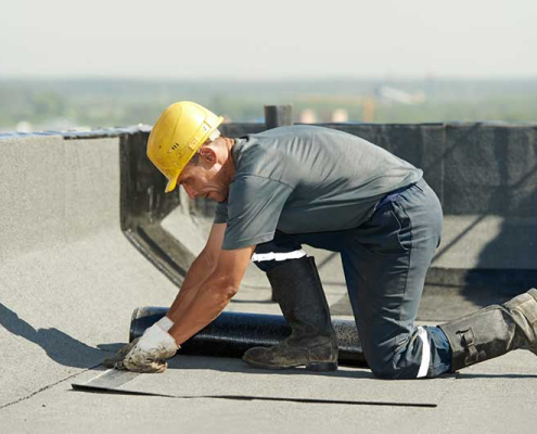 Installation of flat roof