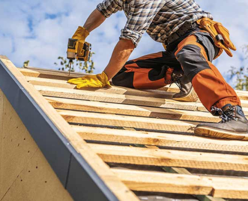 Roof sheathing installation process