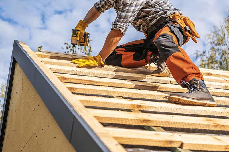 Roof sheathing installation process