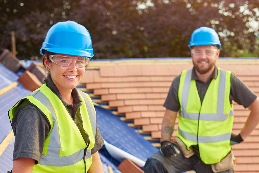 Roofing team