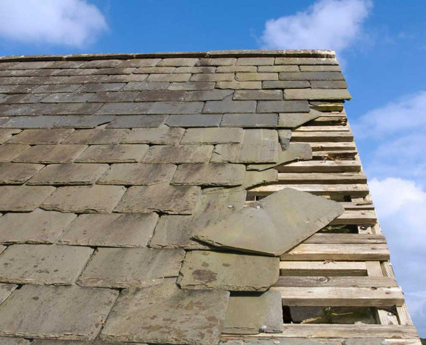 Damaged Slate Roofing