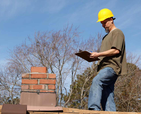 roof inspector yellow hat