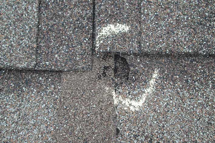 Illustration of documenting hail damage