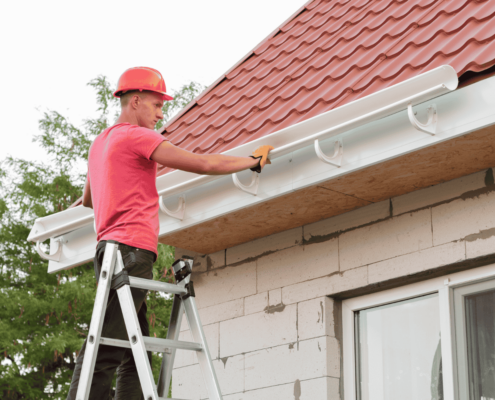 A well-maintained roof and gutter system showcasing the importance of roof and gutter repair.