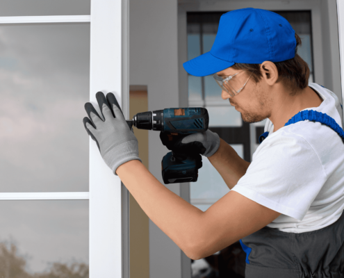 An overview of door replacement basics, showing various types of interior doors.