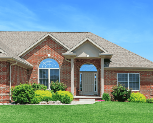 Brick veneer siding, a timeless and resilient choice for homes.