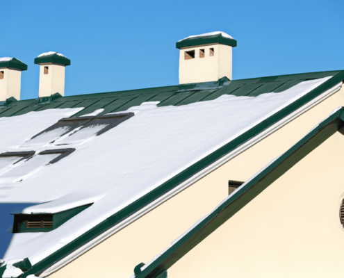 Different types of roofing materials suitable for winter conditions.