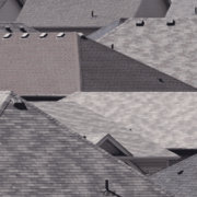 Different types of roofs including asphalt shingles, metal roofs, and tile roofs.